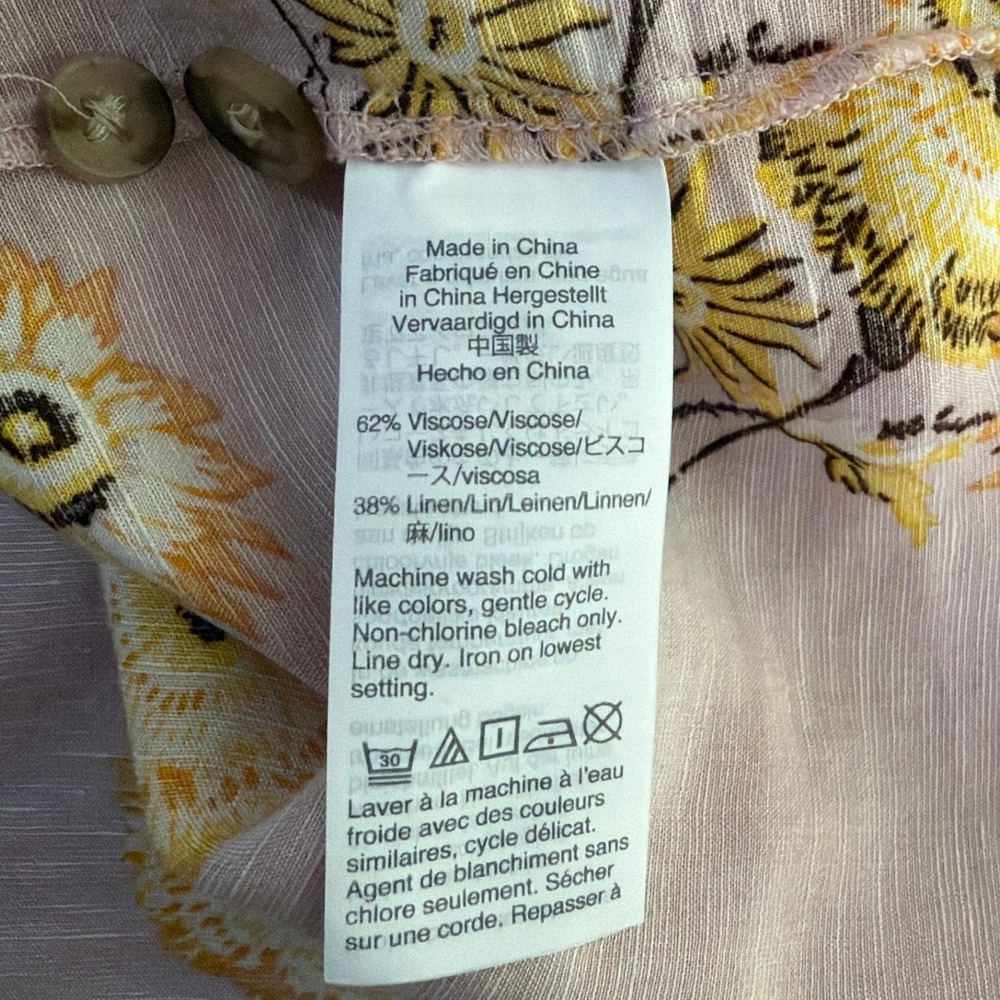 Madewell Dutch Dandelion Plaza Top Pink XS Excellent - Picture 7 of 8